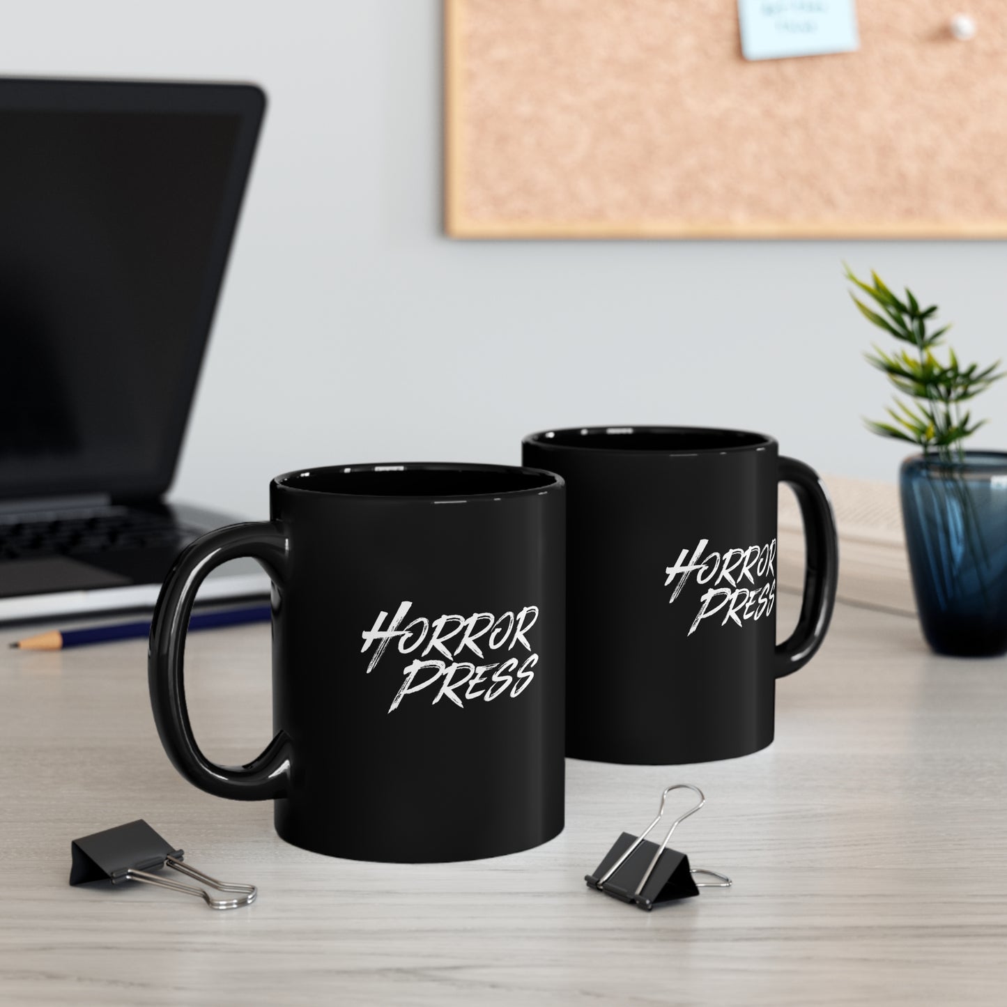 Horror Press Mug - 11oz Black Mug - Coffee Mug For Horror Fans - Black Mug Gift for Scary Movie Fan - Horror Press Merch Gifts for Fans