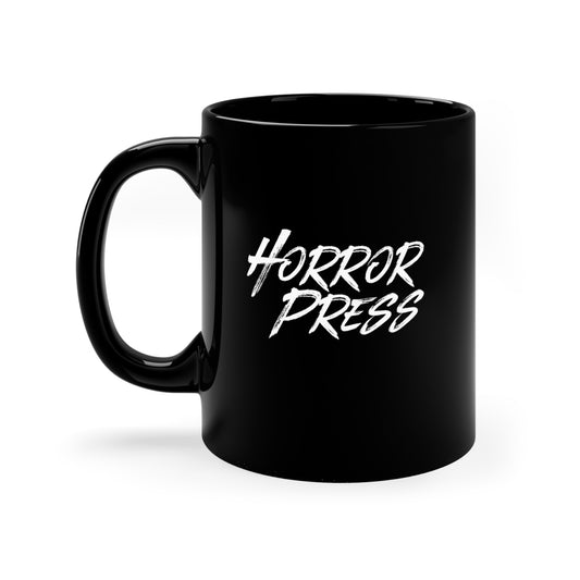Horror Press Mug - 11oz Black Mug - Coffee Mug For Horror Fans - Black Mug Gift for Scary Movie Fan - Horror Press Merch Gifts for Fans