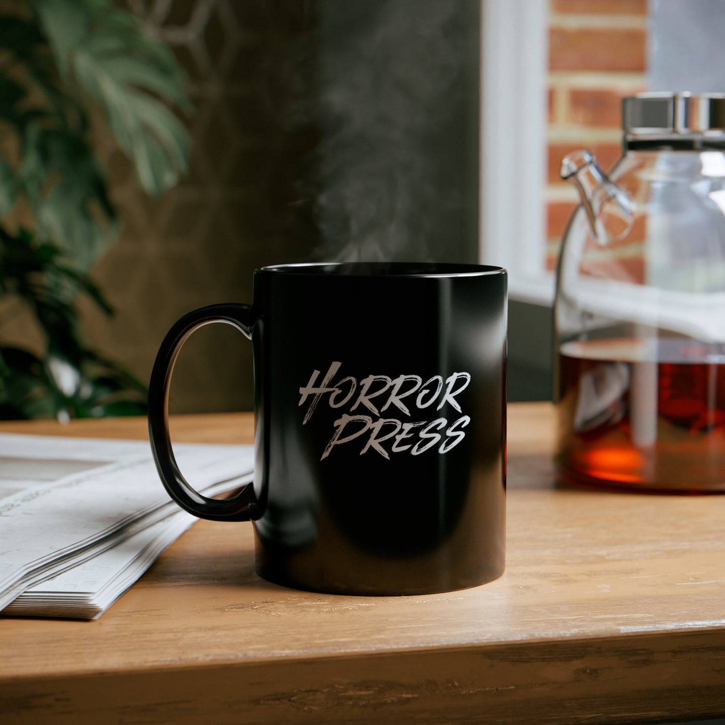 Horror Press Mug - 11oz Black Mug - Coffee Mug For Horror Fans - Black Mug Gift for Scary Movie Fan - Horror Press Merch Gifts for Fans