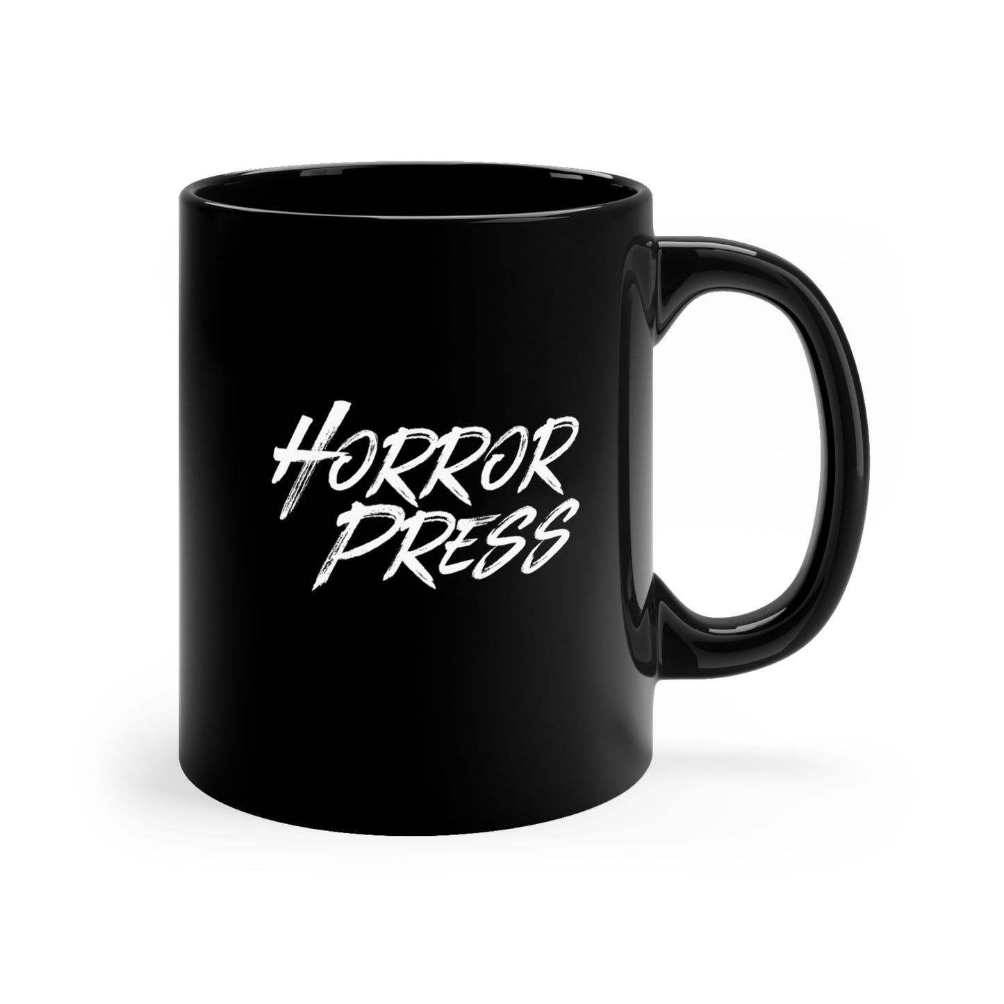 Horror Press Mug - 11oz Black Mug - Coffee Mug For Horror Fans - Black Mug Gift for Scary Movie Fan - Horror Press Merch Gifts for Fans